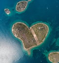 Heart shaped island of Galesnjak