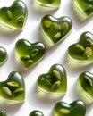 A heart-shaped jellies with pistachios Royalty Free Stock Photo