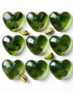 A heart-shaped jellies with pistachios Royalty Free Stock Photo