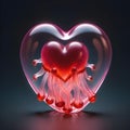 a heart shaped jelly with jellys inside