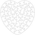 Heart Shaped Jigsaw Puzzle Template