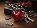 A heart-shaped keychain is a small yet meaningful accessory.