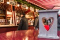 Heart shaped lantern on Christmas market in Regensburg, Germany