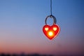 Heart-shaped LED keychains, perfect for adding a romantic touch to everyday items or gifting on Valentines Day Royalty Free Stock Photo