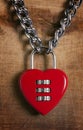 Heart-shaped lock Royalty Free Stock Photo