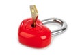 Heart shaped lock and key Royalty Free Stock Photo