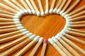 Heart shaped matchstick Royalty Free Stock Photo