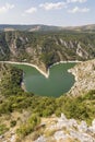 Heart shaped meander of the Uvac river Royalty Free Stock Photo