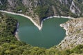 Heart shaped meander of the Uvac 3 Royalty Free Stock Photo