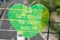 Message on Motorway Bridge for Suicidal person Royalty Free Stock Photo