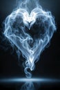 Heart-shaped mist, a vaporous dance in the afterlife Royalty Free Stock Photo