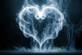 Heart shape mist vaporous dance in the afterlife. love composition Royalty Free Stock Photo