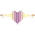 Fun heart shaped music equalizer Royalty Free Stock Photo