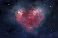 Heart shaped nebula Royalty Free Stock Photo