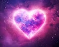 The Heart shaped nebula is a symbol of love. Royalty Free Stock Photo