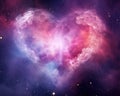 The Heart shaped nebula is a symbol of love. Royalty Free Stock Photo