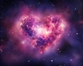 The Heart shaped nebula is a symbol of love. Royalty Free Stock Photo