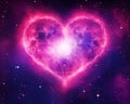 The Heart shaped nebula is a symbol of love. Royalty Free Stock Photo