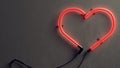 Heart shaped neon light Royalty Free Stock Photo