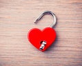 Heart shaped opened lock Royalty Free Stock Photo