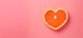 Heart-shaped orange slice Royalty Free Stock Photo