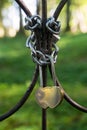 Heart shaped padlock