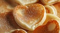 Heart shaped pancakes - Valentine\'s day breakfast meal. Romantic idea