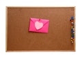 Heart shaped paper notes with envelope Royalty Free Stock Photo