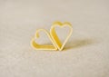 Heart shaped pasta still life Royalty Free Stock Photo