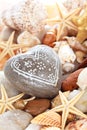 Heart shaped pebble. Royalty Free Stock Photo