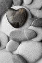 Heart Shaped Pebble on the Beach Royalty Free Stock Photo