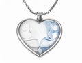 Heart-Shaped Pendant with Abstract Design Royalty Free Stock Photo