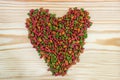 Heart-shaped pet food.  Dry food for pets Royalty Free Stock Photo