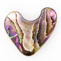 Nacre mother-of-pearl Abalone shaped like a heart