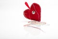 Heart shaped pincushion.