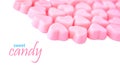 Heart shaped pink candies