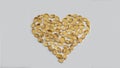 Heart shaped pistachio shells Royalty Free Stock Photo