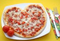 Heart shaped pizza Royalty Free Stock Photo