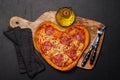 Heart-shaped pizza: Delicious love-themed dish