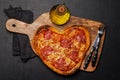 Heart-shaped pizza: Delicious love-themed dish