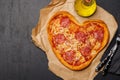 Heart-shaped pizza: Delicious love-themed dish