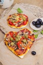 Heart shaped pizza Royalty Free Stock Photo