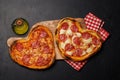 Heart-shaped pizzas: Delicious love-themed dish