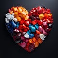 A heart-shaped of plastic bottles, for the love for recycling, environmental preservation Royalty Free Stock Photo