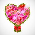 Heart shaped posy Royalty Free Stock Photo