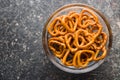 Heart shaped pretzel. Royalty Free Stock Photo