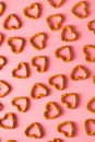 Heart shaped pretzel. Royalty Free Stock Photo