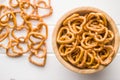 Heart shaped pretzel. Royalty Free Stock Photo