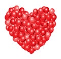 Heart shaped red balloons