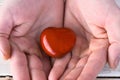 Heart Shaped Red Jasper Crystal Royalty Free Stock Photo